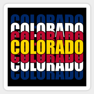 Colorado Typography Flag Simple Sticker